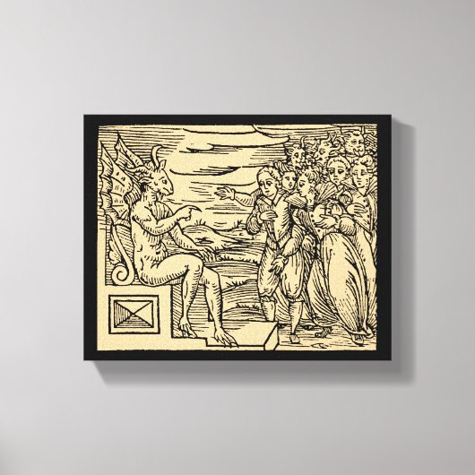 Satans heksen nemen zijn naam 8x10 canvas afdruk (Voorkant)