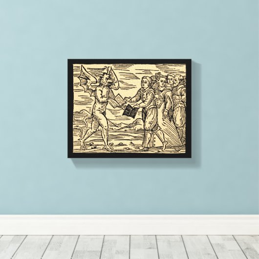 Satan's heksen swap teksten 8x10 canvas afdruk (Insitu (Houten vloer))