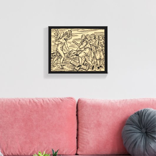 Satans heksen verwerpen christendom 8x10 canvas afdruk (Insitu (Woonkamer))