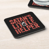 Satans kleine helper Funny Belgisch Malinois Bier Onderzetter (Linkerzijde)