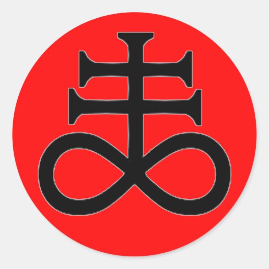 SATAN'S KROSS RONDE STICKER (Voorkant)
