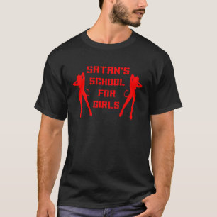 Satan's school voor meisjes kwaad ze duivel t-shirt