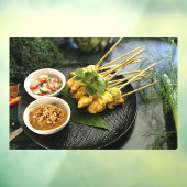 Satay Chicken Peanut Sauce Thai Food Thai Snack Raamsticker (Vel 3)