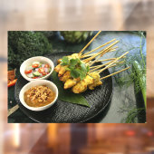 Satay Chicken Peanut Sauce Thai Food Thai Snack Raamsticker (Vel 2)