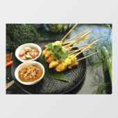 Satay Chicken Peanut Sauce Thai Food Thai Snack Raamsticker (Vel)