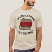 Satchel niet portemonnee grappige messenger slogan t-shirt (Voorkant)