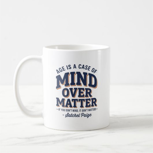 Satchel Paige 'Mind Over Matter' Koffiemok (Links)