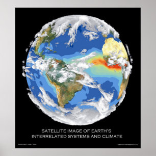 Satelliet Afbeelding Earth's Systems en Climate Poster