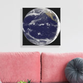 Satelliet-afbeelding van Aarde 2 Canvas Afdruk (Insitu (Woonkamer))