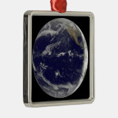 Satelliet-afbeelding van Aarde 2 Metalen Ornament (Rechts)