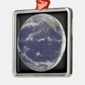 Satelliet-afbeelding van Aarde 2 Metalen Ornament (Links)