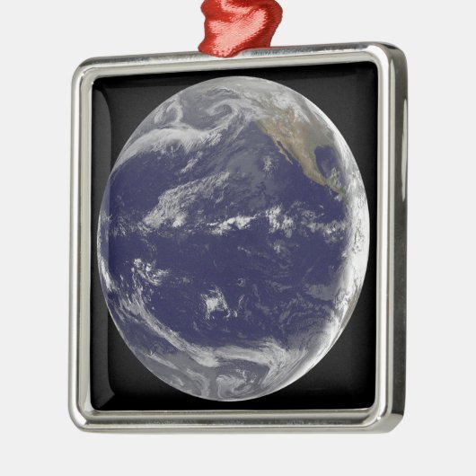 Satelliet-afbeelding van Aarde 2 Metalen Ornament (Links)