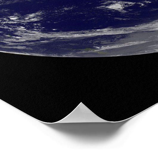 Satelliet-afbeelding van Aarde 2 Poster (Hoek)