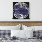 Satelliet-afbeelding van de aarde canvas afdruk (Insitu (Slaapkamer))