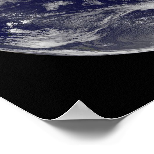 Satelliet-afbeelding van de aarde poster (Hoek)