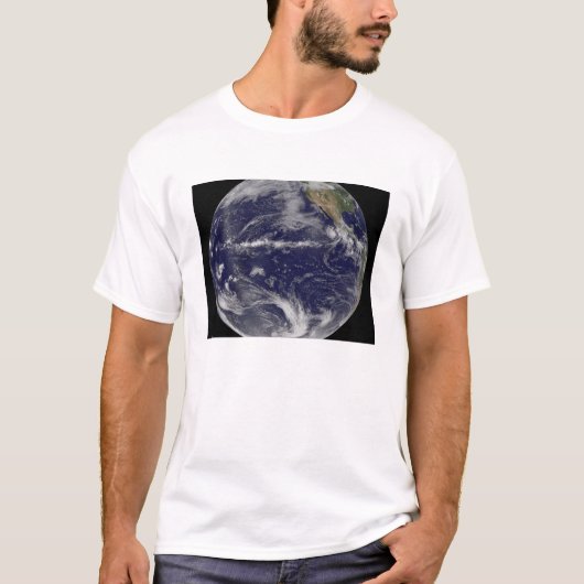 Satelliet-afbeelding van de aarde t-shirt (Voorkant)