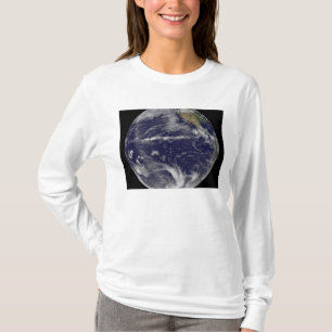 Satelliet-afbeelding van de aarde t-shirt