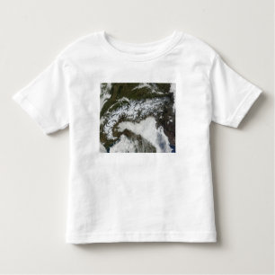 Satelliet-afbeelding van de bergketen van de Alpen Kinder Shirts