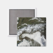 Satelliet-afbeelding van de bergketen van de Alpen Magneet (Voorkant / Achterkant)