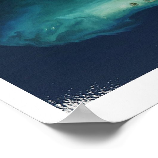 Satelliet Afbeelding van de Florida Keys Poster (Hoek)