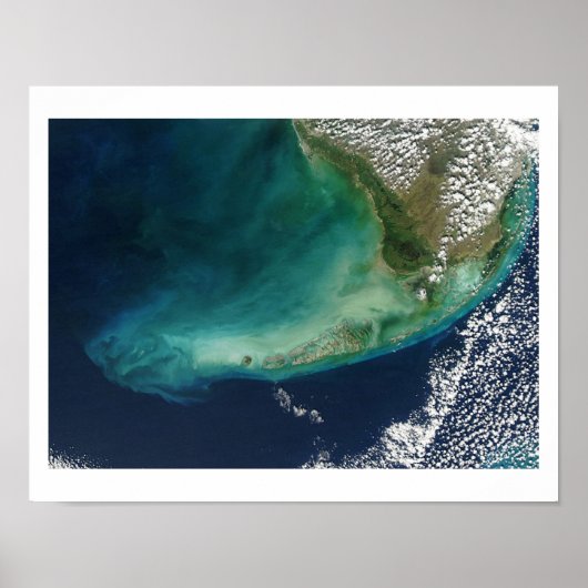 Satelliet Afbeelding van de Florida Keys Poster (Voorkant)