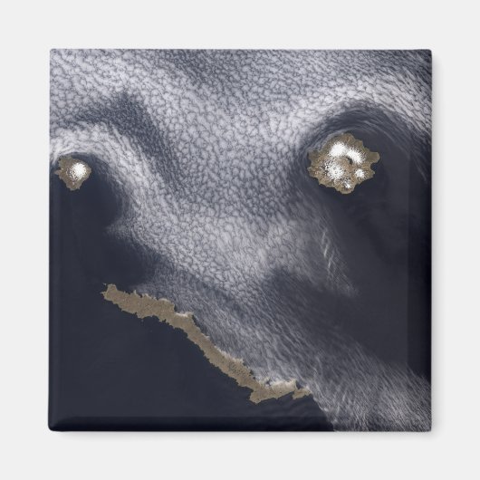 Satelliet-afbeelding van het eiland Semisopochnoi Magneet (Voorkant)