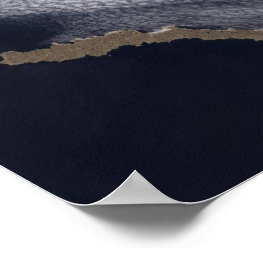 Satelliet-afbeelding van het eiland Semisopochnoi Poster (Hoek)