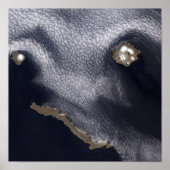 Satelliet-afbeelding van het eiland Semisopochnoi Poster (Voorkant)