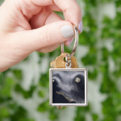 Satelliet-afbeelding van het eiland Semisopochnoi Sleutelhanger (Hand)