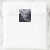 Satelliet-afbeelding van het eiland Semisopochnoi Vierkante Sticker (Tas)