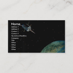 Satelliet boven aarde visitekaartje