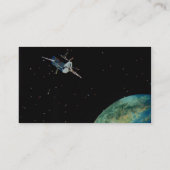 Satelliet boven aarde visitekaartje (Achterkant)