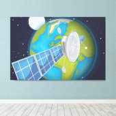 Satelliet Canvas Afdruk (Insitu (Houten vloer))
