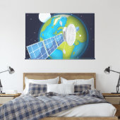 Satelliet Canvas Afdruk (Insitu (Slaapkamer))