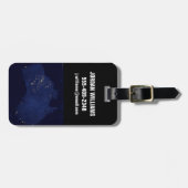 Satelliet de nachtlichten van Australië. Bagagelabel (Voorkant horizontaal)