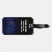 Satelliet de nachtlichten van Australië. Bagagelabel (Achterkant horizontaal)