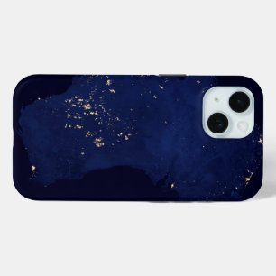Satelliet de nachtlichten van Australië. iPhone 15 Case