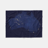Satelliet de nachtlichten van Australië. Fleece Deken (Voorkant (Horizontaal))