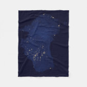 Satelliet de nachtlichten van Australië. Fleece Deken (Voorkant)