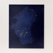 Satelliet de nachtlichten van Australië. Legpuzzel (Verticaal)