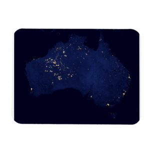 Satelliet de nachtlichten van Australië. Magneet