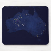 Satelliet de nachtlichten van Australië. Muismat (Voorkant)