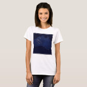 Satelliet de nachtlichten van Australië. T-shirt (Voorkant volledig)