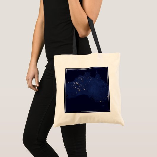 Satelliet de nachtlichten van Australië. Tote Bag (Voorkant (product))