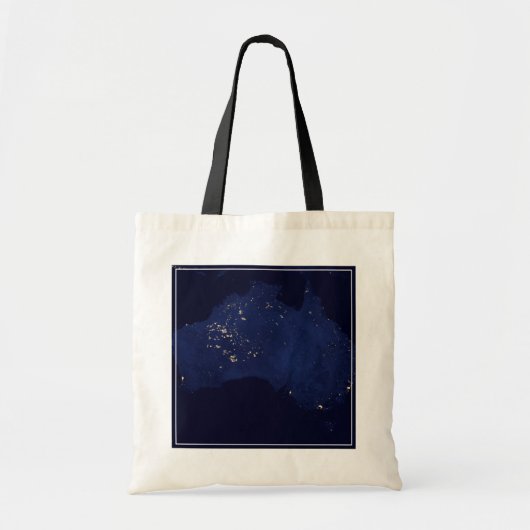 Satelliet de nachtlichten van Australië. Tote Bag (Voorkant)