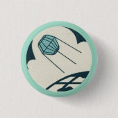 Satelliet Draait Rond Aarde Knop Ronde Button 3,2 Cm (Voorkant)