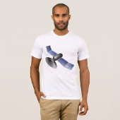 Satelliet Heren T-Shirt (Voorkant volledig)