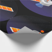 Satelliet in de ruimte cadeaupapier