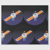 Satelliet in de ruimte cadeaupapier (Vlak)