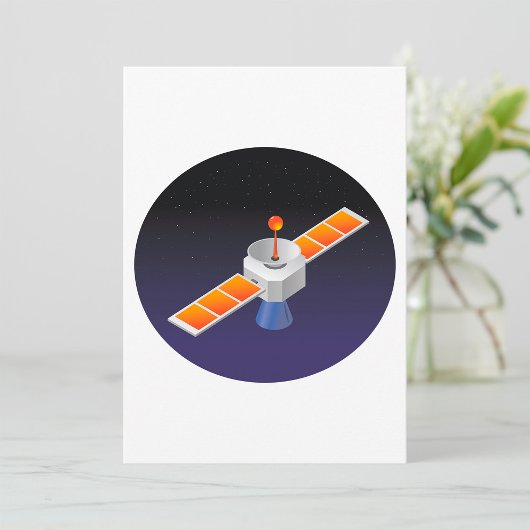 Satelliet in de ruimte kaart